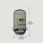 Cage Perruche Perroquet Cage d'oiseau en fer forgé Grande Cage de vol et Perakeet Parrot Canarien Black peut être intérieure et extérieure suspendue pour perruches tourtereaux gris d'Afrique conur