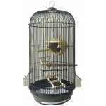 Cage Perruche Perroquet Cage d'oiseau en fer forgé Grande Cage de vol et Perakeet Parrot Canarien Black peut être intérieure et extérieure suspendue pour perruches tourtereaux gris d'Afrique conur