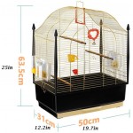 Cages à Oiseaux Cage d'oiseau en Acier Inoxydable Grand Perroquet Pigeon Portable Petits Oiseaux de Voyage Cage Cage Maison Cage pour Animaux Color : A