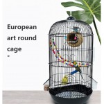 Cages à Oiseaux Suspendue à Oiseaux Ronde en Acier Inoxydable de Villa de Luxe à Grille à Oiseaux ornementale Grand Espace