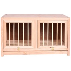 Cages Pigeon à Pigeons d'élevage d'oiseaux de pin appariée de Pigeon Voyageur à Oiseaux à Porte Rabattable Base débrochable Color : Wood Color Size : 60 * 30 * 35cm