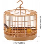 DHZZ Cage de transport respirante pour oiseaux Cage de transport pour oiseaux Cage de voyage ronde Pour petits oiseaux Nid d'oiseaux Élevage de hamster Couleur : doré