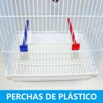DZL Cage pour oiseaux avec mangeoires bâtons et rampes 34,5 x 28 x 48 cm Cage pour nénuphars Pajarera Periquito Canarios