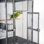 hkwshop Cage pour Oiseaux 59.8Métal Grand Animal de Compagnie Cage d'oiseau intérieure élever des perroquets Multifonctions Macaw Cockatiel Oiseau nid Cage à Oiseaux