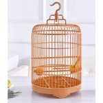 puseky Cage à oiseaux ronde avec mangeoire ensemble complet de cage à oiseaux en plastique pour petits oiseaux