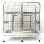 Volière Cage Big Taille 304 Cage de la Cage Double Oiseau d'acier Inoxydable e 125CMX60 Cages à Oiseaux