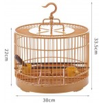 xinxinchaoshi Cage Oiseau Cage à Oiseaux Ronds avec mangeoire en Plastique Bird House Cage Bird Cage pour Petits Oiseaux 30cm de diamètre Classic Retro Cage avec Crochet Cage à Oiseaux