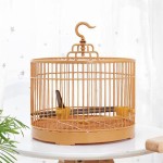 xinxinchaoshi Cage Oiseau Cage à Oiseaux Ronds avec mangeoire en Plastique Bird House Cage Bird Cage pour Petits Oiseaux 30cm de diamètre Classic Retro Cage avec Crochet Cage à Oiseaux