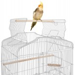 Yaheetech Cage à Oiseaux Perruche Cage avec Toit Ouvrable pour Calopsitte élégante Inséparable Perruche Ondulée Canaris 46 x 36 x 92 cm Gris Clair
