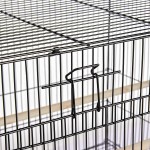 Yaheetech Grande cage à oiseaux empilable avec perchoirs pour perroquets perruches et autres oiseaux 76 x 45,5 x 45,5 cm