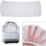 Catkoo Accessoires pour oiseaux housse de cage à oiseaux en maille de nylon ventilée anti-poussière pour animal domestique – Noir S