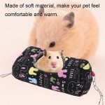 Hamac doux et chaud pour animaux de compagnie perroquet hamster lit de cage suspendu hamac cylindrique en nid d'oiseau9 * 9.5 * 19cm-Lapin noir