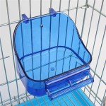 N C Sudaxinhong-FR Boîte à Oiseaux Boîte Perroquet Accessoire à la Cage de Bain pour Petits Oiseaux Parakeet Budgerigar Bleu ou Transparent Color : Blue