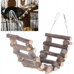 Oiseau échelle pont jouets pour animaux de compagnie longues échelles d'escalade balançoire jouets à mâcher accessoires de cage suspendue Hamster souris écureuil perroquet40cm