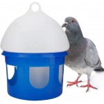 Mangeoire automatique pour oiseaux réglage du niveau d'eau de l'abreuvoir pour pigeons facile à nettoyer avec tube rond rotatif à 360 ° pour perroquets pigeons pour oiseaux de compagnie6.5L