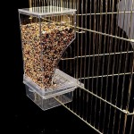 QCSTORE Distributeur automatique de nourriture pour oiseaux Distributeur d'eau transparent pour perruches canaris calopsittes pinsons perruches perruches perruches mangeoires