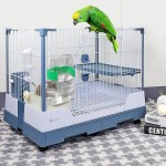 TMSITE Mangeoire à Oiseaux Perruches Inséparables Distributeur d'eau Abreuvoir Automatique en Plastique pour Perruche Perroquet2Pcs