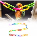 Bicaquu 100pcs Oiseau perroquets Oiseau en Plastique chaîne Boucle Jouet de meulage pour Accessoires décoratifs Cages