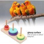 FECAMOS Jouet pour Oiseaux Jeu de Lancer d'anneaux d'oiseaux Puzzle Toy Training Brains Bite Resistance pour perroquets