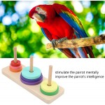 FECAMOS Jouet pour Oiseaux Jeu de Lancer d'anneaux d'oiseaux Puzzle Toy Training Brains Bite Resistance pour perroquets