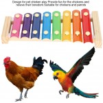 Jouet picorant Les Oiseaux Jouet Xylophone de Poulet pour Poules Son décor coloré Bois métal perroquets Accessoires de Cage