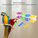Smandy Jouets pour Oiseaux Jouets colorés pour perroquets Intelligence Formation intéressante pour Les Oiseaux Jeu de Puzzle interactif pour perroquets Oiseaux Perruche cacatoès