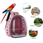 Sac à dos de transport pour oiseaux cage de voyage en PVC transparent respirant avec tige en bois pour perroquet