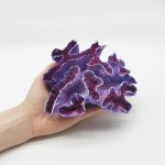 E.YOMOQGG Ornements en Polyrésine d'aquarium de Corail Artificiel Décor de Récif de Corail Grand pour la Décoration et Le Paysage Fleur Violette
