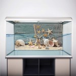 FILFEEL Affiche de Fond pour Aquarium Fish Tank Effet 3D PVC Autocollant Auto-Adhésif Papier Aquarium Décoration Coquillage Étoile de mer Style