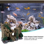 Pssopp Château artificiel en résine pour décoration d'aquarium Vintage Décoration sous-marine pour poissons et crevettes