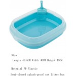 LXCDSC Pot Semi-fermé boîte litière pour Chats Animal déversement Toilette Plateau résistant à la Formation de Toilette de Chat en Plastique Pelle,4