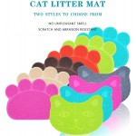 Tapis de litière imperméable pour chat pour animaux de compagnie mignon coussin d'alimentation en forme de griffe PVC nettoyage facile Double couche chats tapis de toilette chats pour animaux