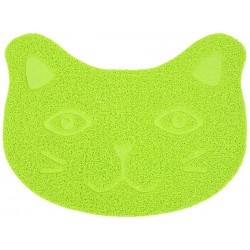 Tapis de litière imperméable pour chat pour animaux de compagnie mignon coussin d'alimentation en forme de griffe PVC nettoyage facile Double couche chats tapis de toilette chats pour animaux