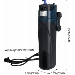 Coospider Sun JUP-02 Pompe de filtration UV pour aquarium Stérilisateur silencieux pour tuer les odeurs vertes Aglae et éliminer les troubles nuageux de 5 wuv 5 ww pour aquarium jusqu'à 80 gallons
