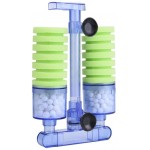 Fdit Pompe à air avec filtre d'aquarium éponge biochimique pompe à oxygène pour mini aquarium