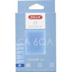 Zolux Filtre pour Pompe Corner 60 Filtre CA 60 A Mousse Bleue Medium x2. pour Aquarium. ZO-330203