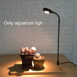 DELITLS Lampe d'aquarium 10 W à spectre complet LED alimentée par USB avec planche en bambou Nano pour plantes en pot plantes succulentes paysages miniatures taille M