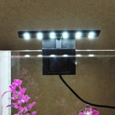Garosa Éclairage d'aquarium à LED Lampe à Clip pour Aquarium éclairage à LED Mince pour Aquarium épaisseur maximale du Verre d'installation: 5 mm