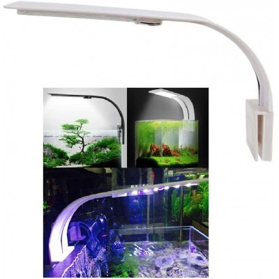 KOKOMALL Lumiere Aquarium Lampe LED Eclairage Blanc et Bleu Nano à Clip pour Poisson Plantes 23-50 cm