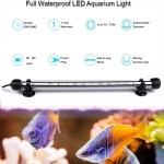 LED Luminaire Aquarium GreenSun LED aquarium lampe Eclairage 9 LEDs 5050 SMD Lampe Tube Submersible Étanche IP68 RGB Couleur 18cm ，DC12V 2W