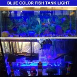 ppactvo Lampe Chauffante LED Aquarium ÉConomie D'éNergie LED Eclairage Aquarium Coloré DéColoration Acrylique Transparent ÉClairages pour Aquarium Neon Aquarium pour Fish Tank Blue White Light,11inch