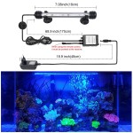 SHUIBIAN Éclairage LED RVB pour aquarium 38 cm Étanche IP68 Prise européenne