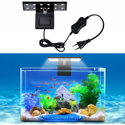 WEAVERBIRD Éclairage d'aquarium LED X3 6 W 12 LED 600 lm Lampe à clip pour aquarium de 8 à 15"