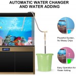Bedee Nettoyeur électrique pour aquarium Changement d'eau automatique Filtre à sable 18 W Réservoir de poisson Aspirateur pour aquarium Pour algues graviers et saletés