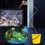 ECOSI Nettoyeur Gravier Aquarium,Changeur d'eau D'aquarium Nettoyeur D'aquarium avec Siphon pour Changer l'eau et Nettoyeur Le Sable avec Bouton Poussoir d'air
