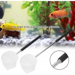 Mini épuisette télescopique pour aquarium Avec poignée extensible de 15 à 45 cm Pour aquarium