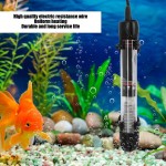 Chauffage d'aquarium Submersible Chauffe-Aquarium pour Eau Douce pour Eau salée Mini tige chauffante pour aquarium chauffe-eau réglable prise UE