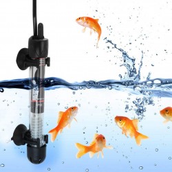 HX-906 Mini avec 2 ventouses 220-240V EU Plug Aquarium Heater Submersible Aquarium Heater for Freshwater for Saltwater50W