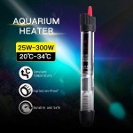 Ryoizen Chauffages pour Aquarium avec Ventouse 17~35℃ Réchauffeur à Immersion Thermostat Chauffages Anti-Explosion Tige Chauffante pour Verre D'aquarium Réglage Température200W: 28cm