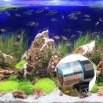 Balacoo Automatique Fish Feeder Minuterie Auto Distributeur De Nourriture pour Poissons D' Aquarium Réservoir Chargeur Automatique sans Batterie Bleu